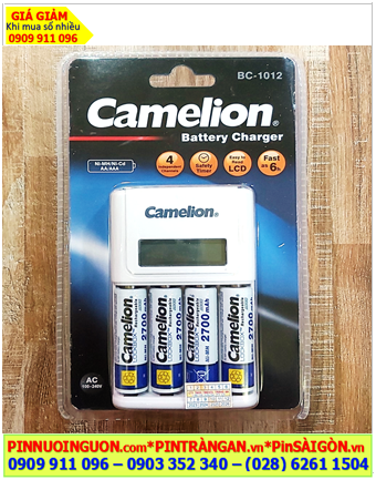 Camelion BC-1012; Bộ sạc BC-1012 kèm 4 pin sạc Camelion NH-AA2700LBP2 (AA2700mAh 1.2v) 